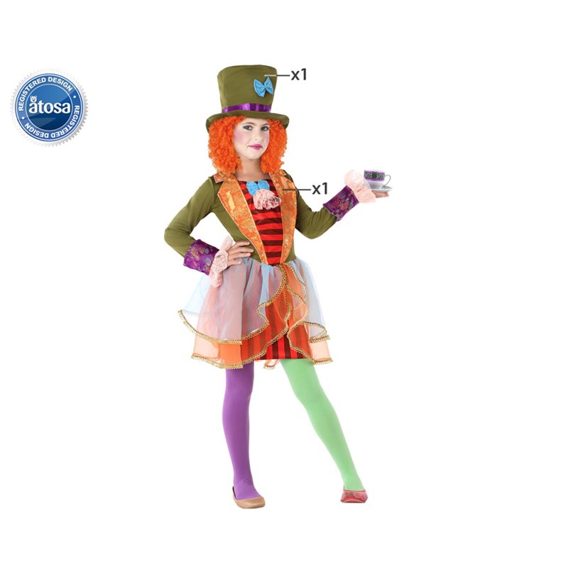 DISFRAZ SOMBRERERA LOCA NI�A INFANTIL