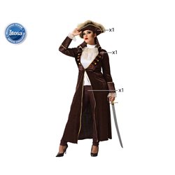 DISFRAZ PIRATA MARRON MUJER ADULTO