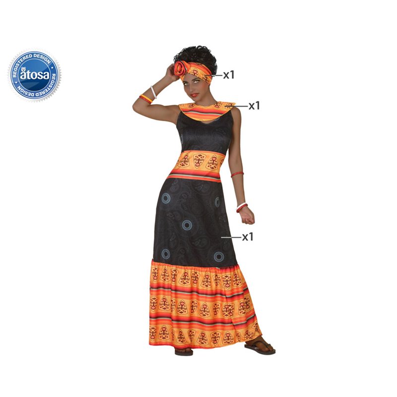 DISFRAZ AFRICANA MUJER ADULTO