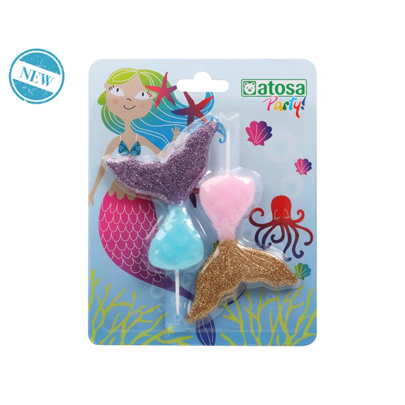 VELA COLA SIRENITA 14x17cm