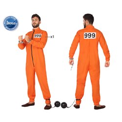 DISFRAZ PRESO NARANJA HOMBRE ADULTO