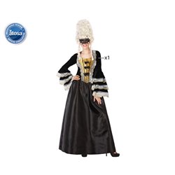 DISFRAZ CORTESANA NEGRO MUJER ADULTO