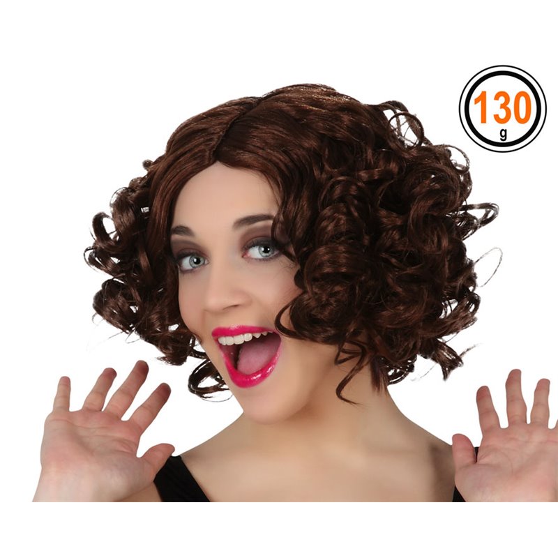 PELUCA RIZADA CORTA CASTA�O