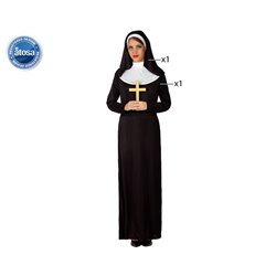 DISFRAZ MONJA MUJER ADULTO NEGRO