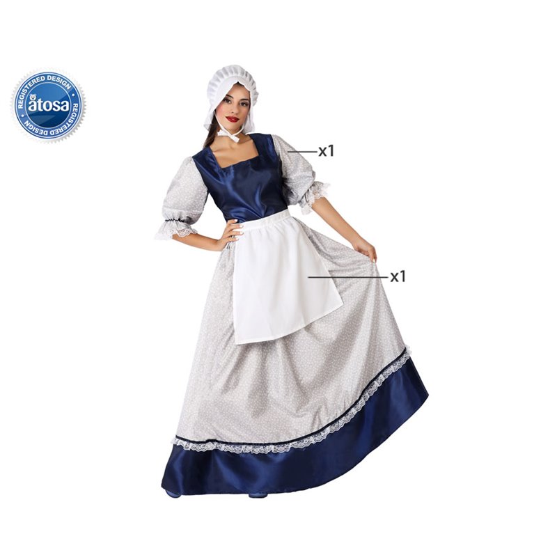 DISFRAZ MESONERA ADULTO MUJER AZUL