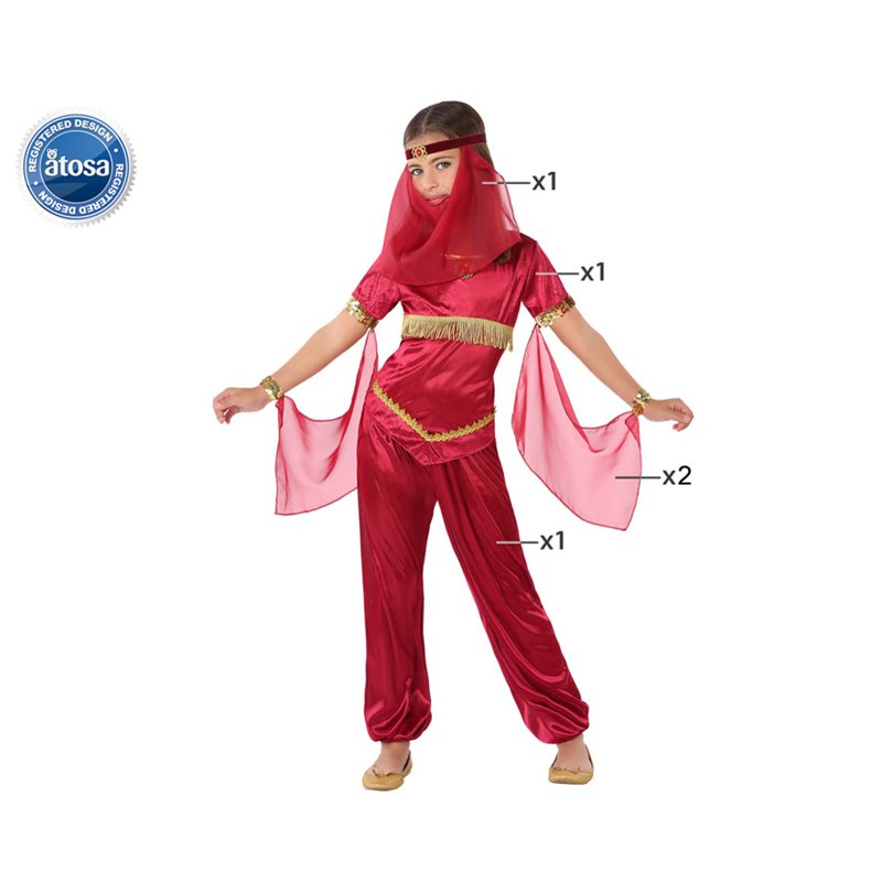 DISFRAZ PRINCESA ARABE ROJO NI�A INFANTIL
