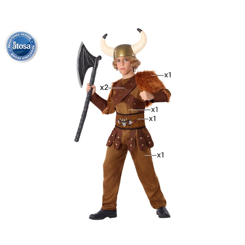 DISFRAZ VIKINGO NI�O INFANTIL MARR�N