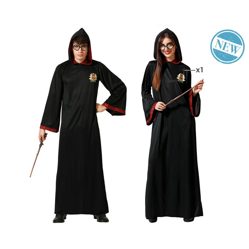 DISFRAZ ESTUDIANTE DE MAGO T�NICA CON CAPA UNISEX ADULTO