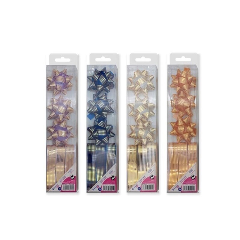 SET 3 COCAS + 1.5M DE LAZO COLOR SURT.