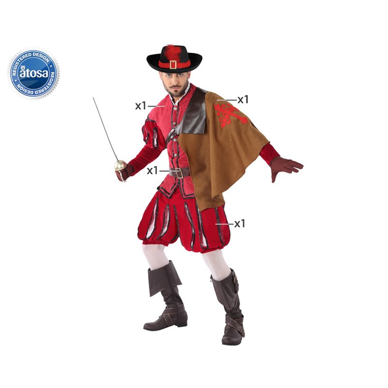 DISFRAZ MOSQUETERO ADULTO HOMBRE