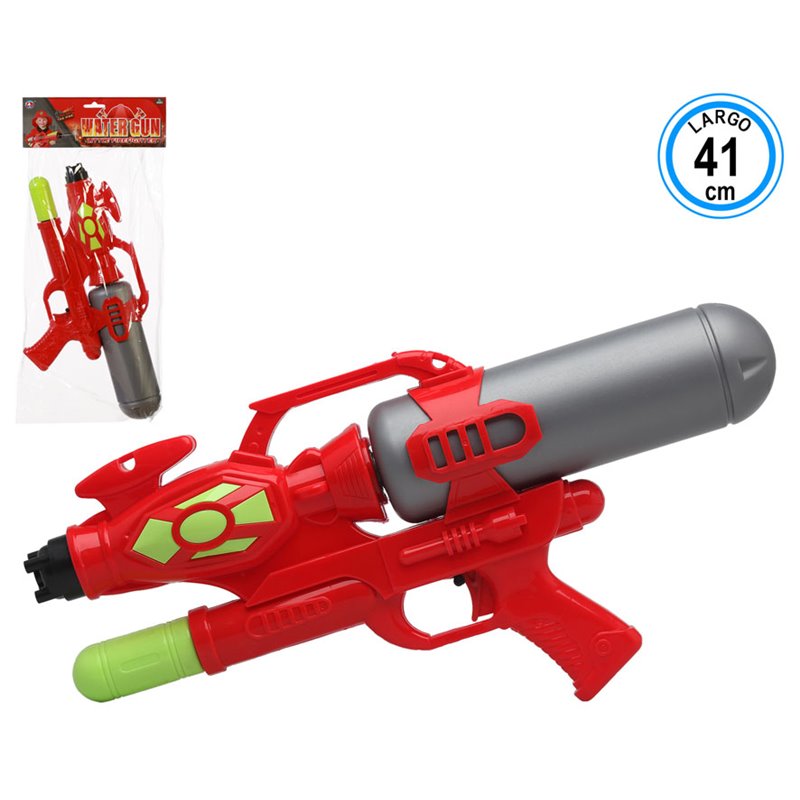 PISTOLAS AGUA 41X21CM ROJO 1 ST.