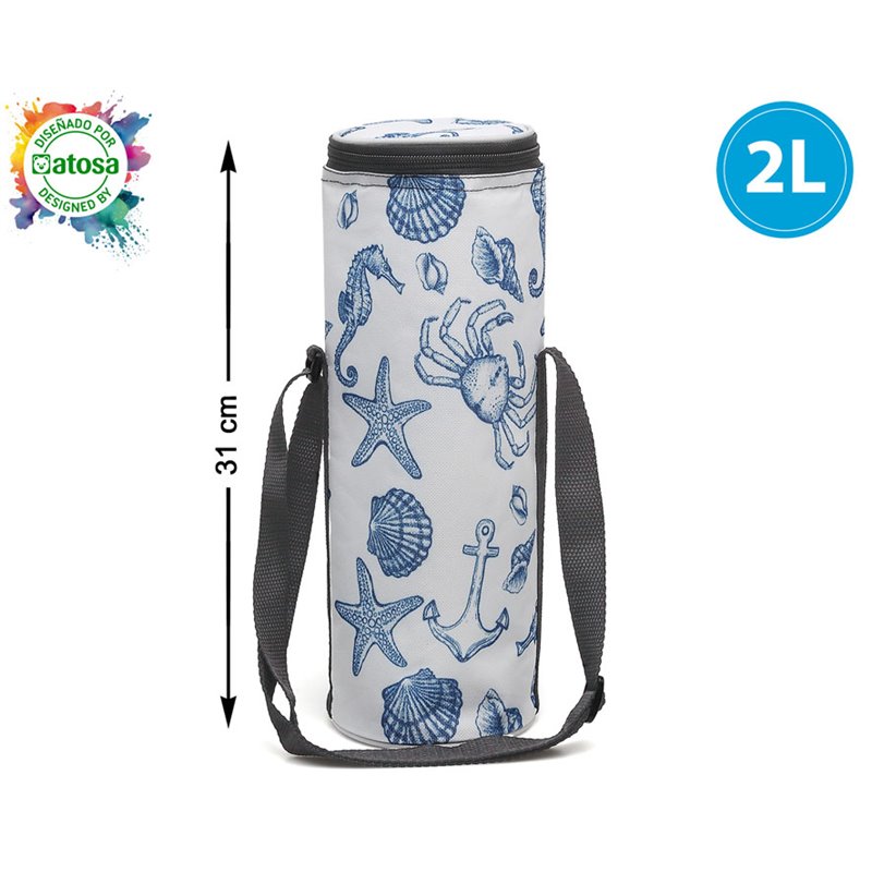 BOLSA NEVERA 11x31cm TERMOSELLADO AZUL ESTAMPADO