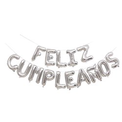 15PC GLOBO MYLAR FELIZ CUMPLEAÑOS 45CM