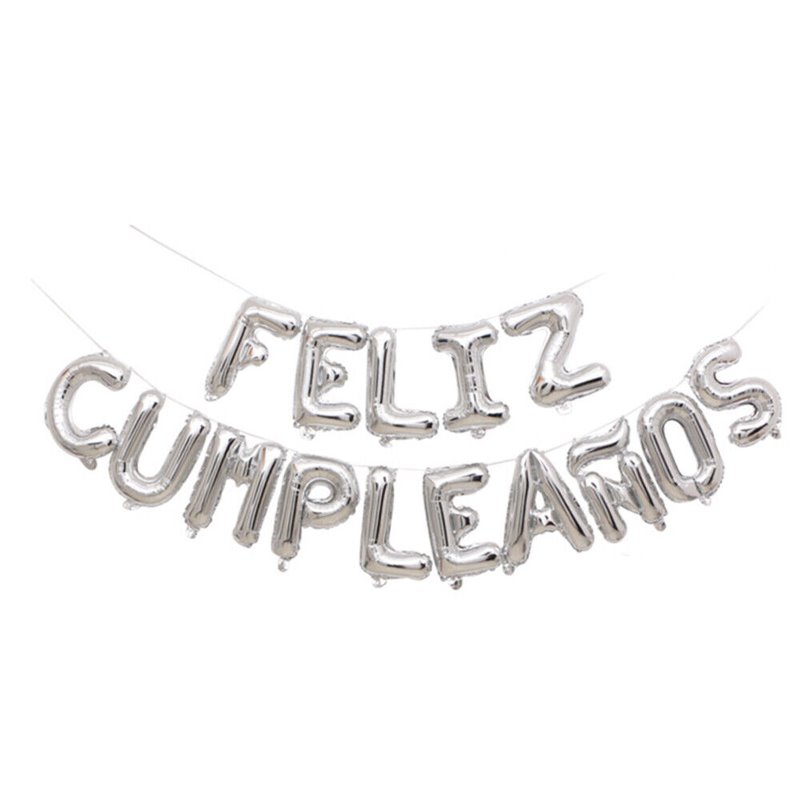 15PC GLOBO MYLAR FELIZ CUMPLEAÑOS 45CM