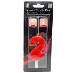 BENGALA Y VELA DUO ROJA CUMPLEA�OS