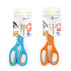 TIJERA COCINA SILICONA 22CM COLORES SURTIDOS