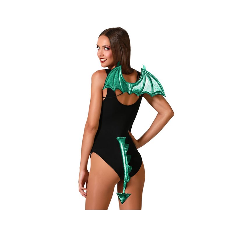 ALAS Y COLA DRAGON VERDE