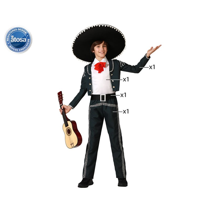DISFRAZ MARIACHI TRAJE NEGRO NI�O