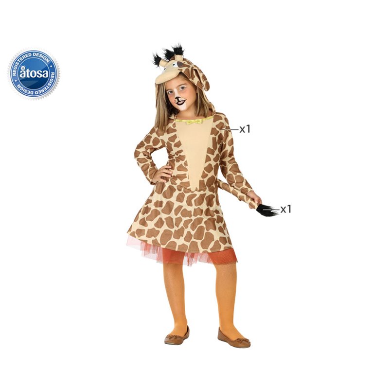 DISFRAZ JIRAFA NI�A INFANTIL MARR�N