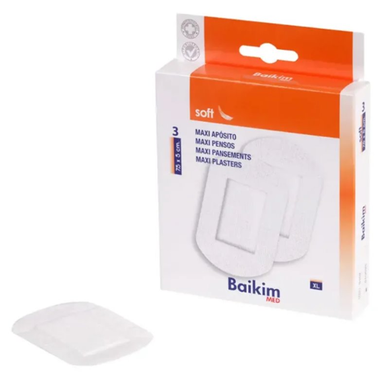 MAXI APOSITO TNT BLANCO 7,5X5CM 3U.