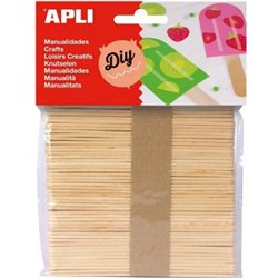 PALO DE POLO APLI 114x10mm COLOR MADERA NATURAL -50U-
