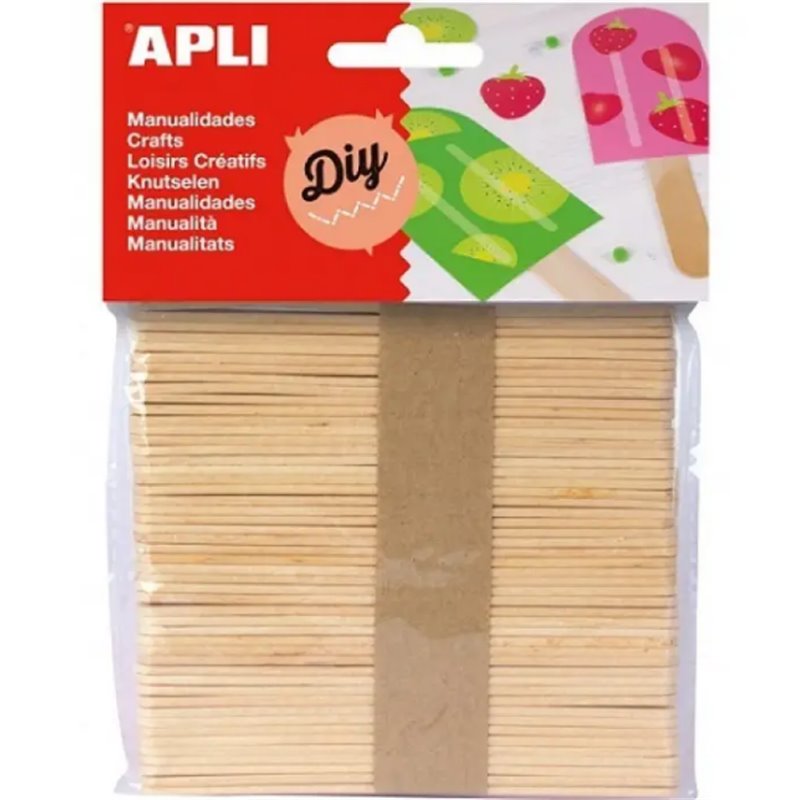 PALO DE POLO APLI 114x10mm COLOR MADERA NATURAL -50U-