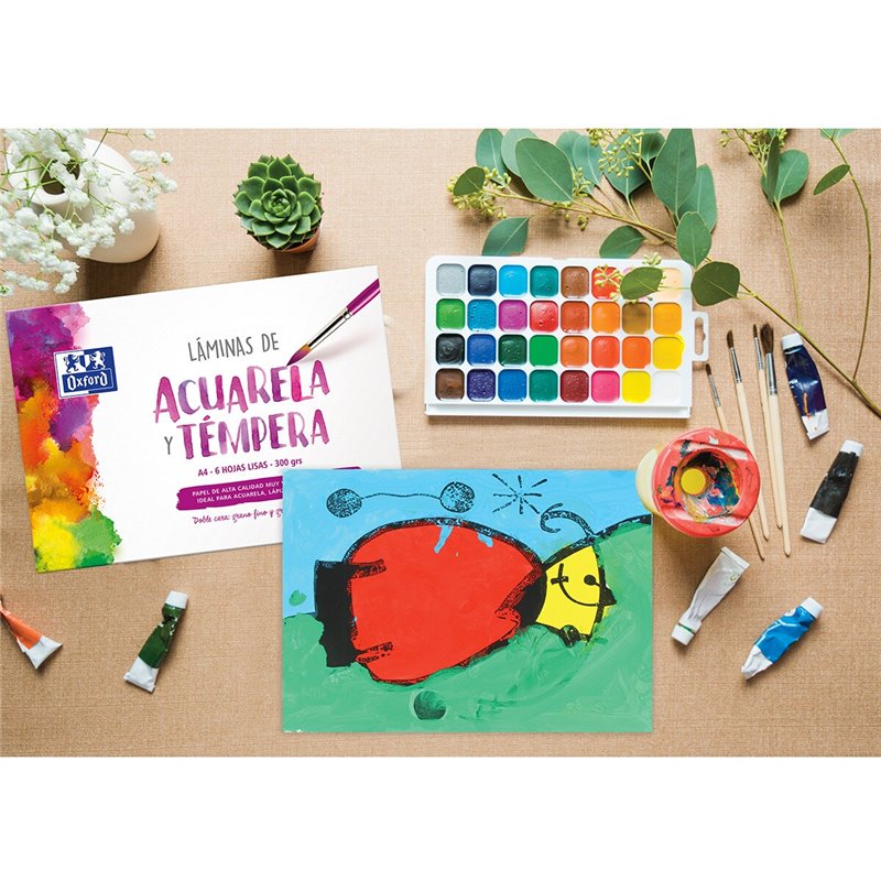 BLOC ACUARELA Y TEMPERA 10H 300GR/M A4+