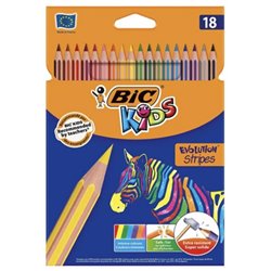BIC LAPICES DE COLORES KIDS EVOLUTION STRIPES 18 UD