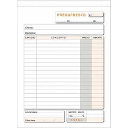 TALONARIO PRESUPUESTO DUPLICADO AUTO T-90 A5