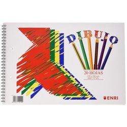 ENRI BLOC DE DIBUJO ESPIRAL 20H A4+ 120GR LISO MICROPERFORADO BLANCO