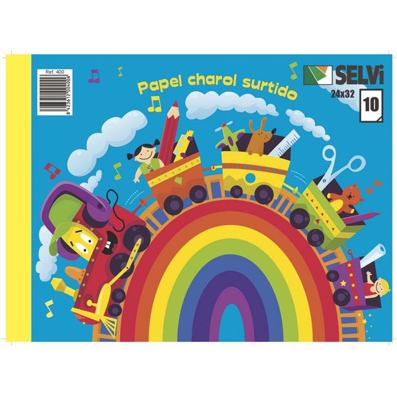 SELVI PAPEL CHAROL 24x32CM COLORES SURTIDOS x10UND