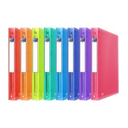 CARPETA URBAN 2 ANILLAS de 30mm PP A4 COLORES SURT. TRANSLUCIDOS