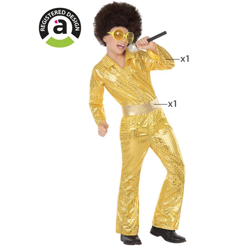 DISFRAZ DISCO DORADO NI�O INFANTIL