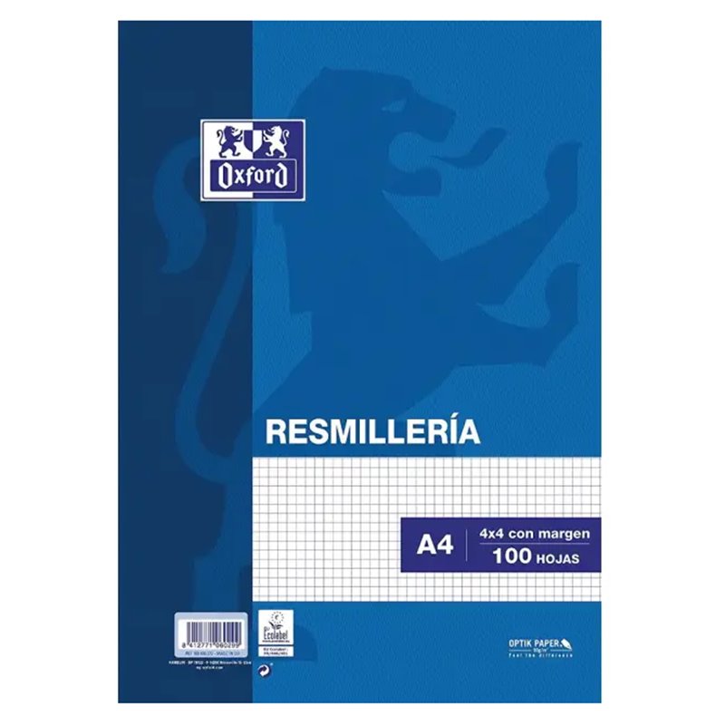 OXFORD RESMILLERIA A4 100H 4x4 CON MARGEN