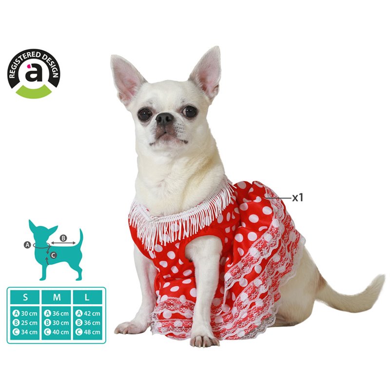 DISFRAZ PARA MASCOTA FLAMENCA ROJO