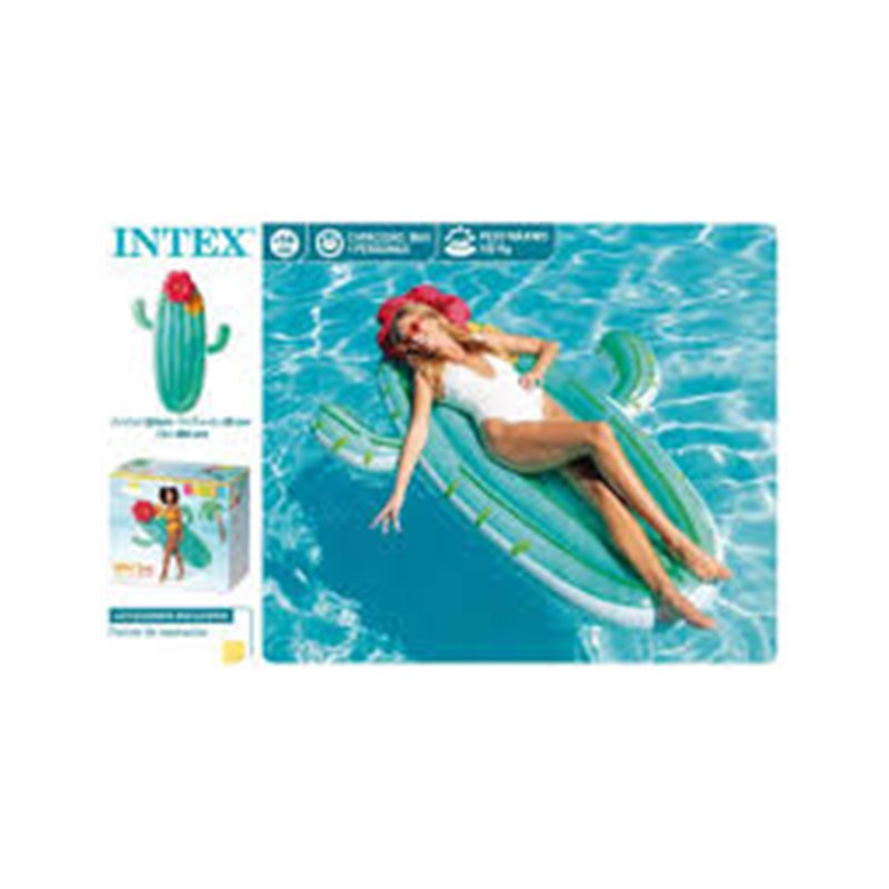 Intex - Colchoneta Hinchable Cactus 130x28x180 Cm