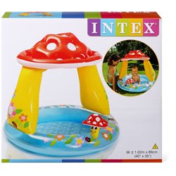 PISCINA HINCHABLE SETA CON TECHO 102X89CM