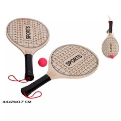 SET PALAS PLAYA MADERA C/PELOTA