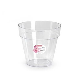 MACETA PLASTICO TRANSPARENTE