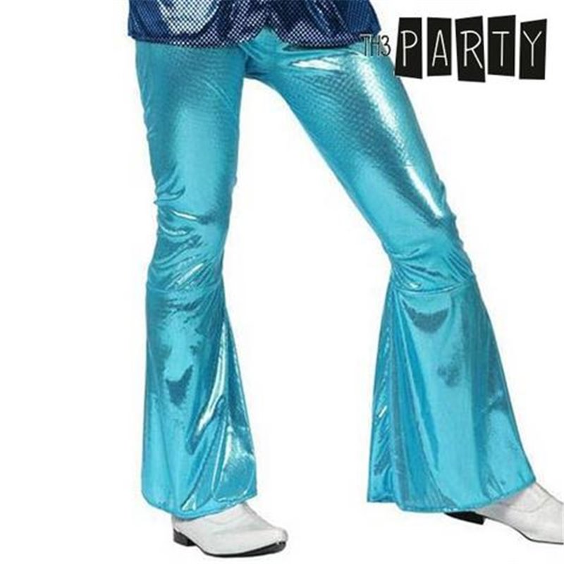 DISFRAZ PANTALON DISCO BRILLO AZUL , T. 1 ADULTO
