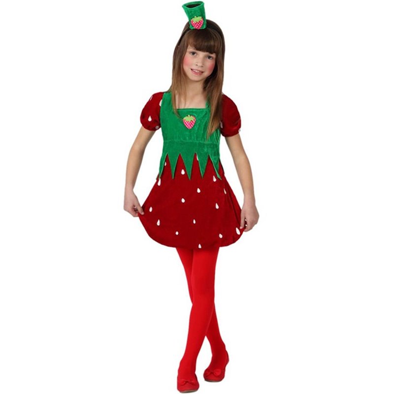 DISFRAZ DE FRESA, NI�A T. 4