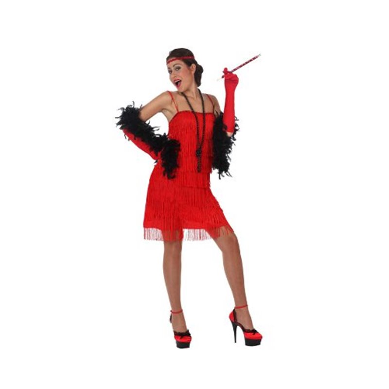 DISFRAZ CHARLESTON ROJO ADULTO T-2