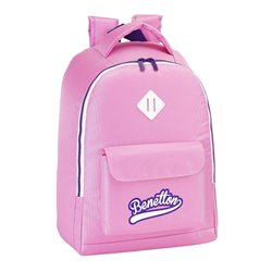 Benetton - Mochila adaptable, 32 x 43 cm, color rosa
