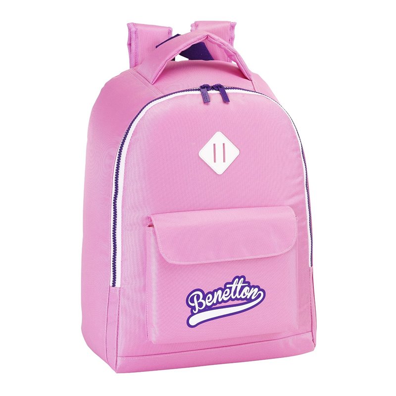 Benetton - Mochila adaptable, 32 x 43 cm, color rosa