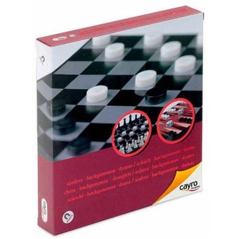 AJEDREZ-DAMAS-BACKGAMMON MAGN�TICO CUADRADO