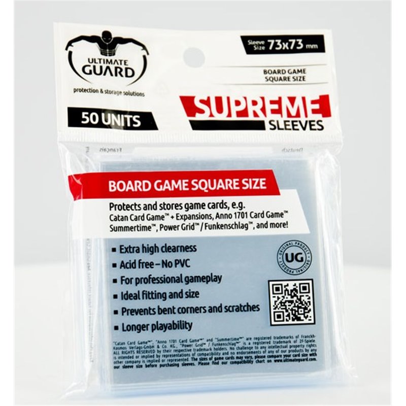 FUNDAS PARA JUEGOS DE MESA (CATAN) 73x73 mm Ultimate Guard