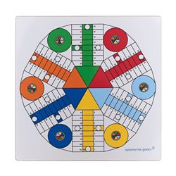 TABLERO PARCHIS 4 Y 6 JUG. DOBLE CARA  40x40 CM