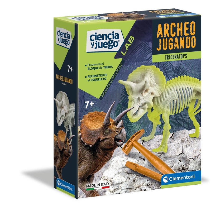 ARQUEOJUGANDO TRICERATOPS FLUORESCENTE