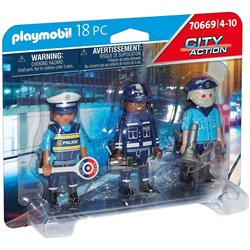 SET 3 FIGURAS POLICIA PLAYMOBIL