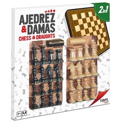 TABLERO DE AJEDREZ CON ACCESORIOS 40x40 cm